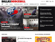 Tablet Screenshot of dallasdodgeball.com